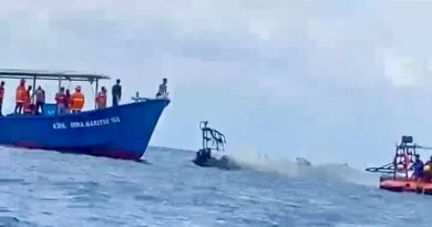 Kapal RIB BPBD Anambas Terbakar di Perairan Tarempa