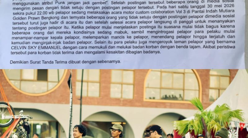 Dugaan Pengeroyokan di Acara Motor Batam, Korban Mengaku Ditendang dan Diinjak-injak Dugaan Pengeroyokan di Acara Motor Batam, Korban Mengaku Ditendang dan Diinjak-injak